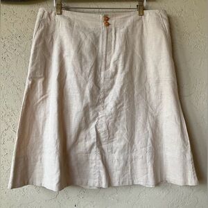 Lace-up Linen/Cotton Skirt